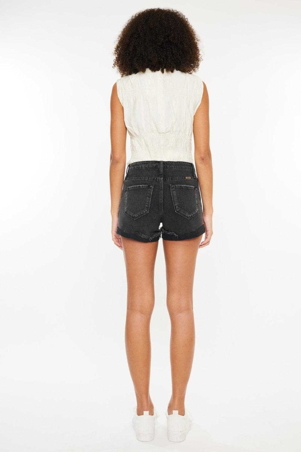 Kancan High Waist Distressed Denim Shorts - Jessiz Boutique