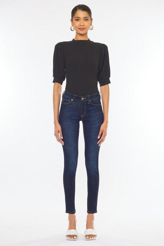 Kancan Mid Rise Basic Super Skinny Jeans - Jessiz Boutique