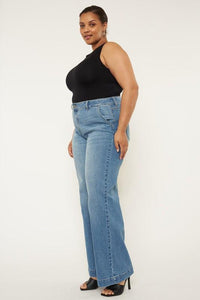 Kancan Plus High Rise Trouser Wide Leg Jeans - Jessiz Boutique