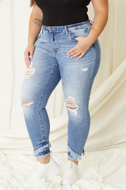 Kancan Plus Mid-Rise Ankle Skinny Jeans - Jessiz Boutique