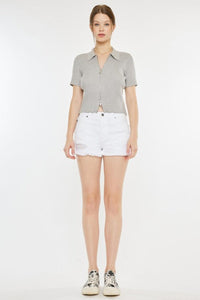 Kancan Raw Hem Distressed Denim Shorts - Jessiz Boutique