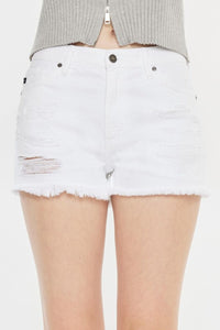 Kancan Raw Hem Distressed Denim Shorts - Jessiz Boutique