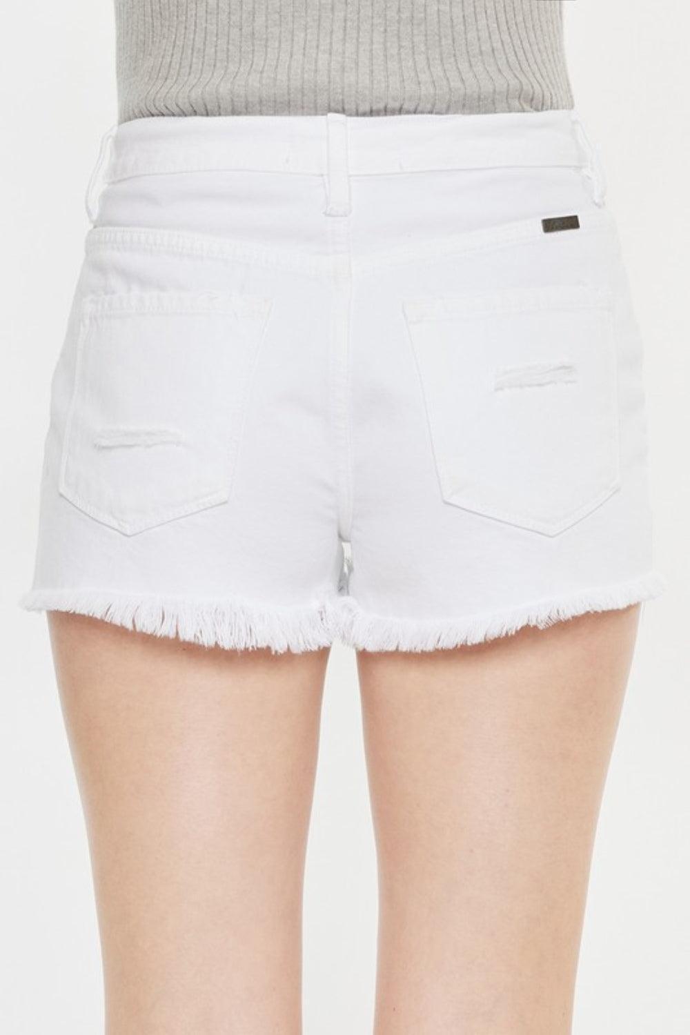 Kancan Raw Hem Distressed Denim Shorts - Jessiz Boutique