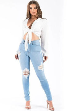 Kylie Skinny Jean in Light Wash - Jessiz Boutique