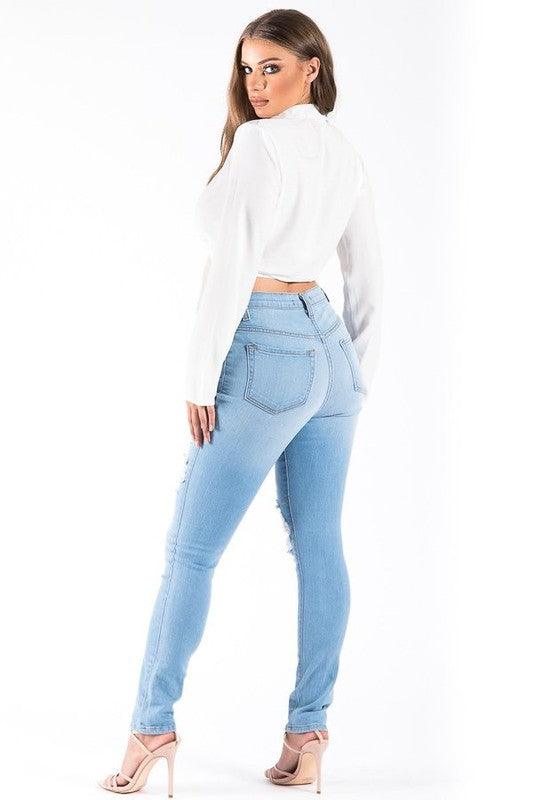 Kylie Skinny Jean in Light Wash - Jessiz Boutique