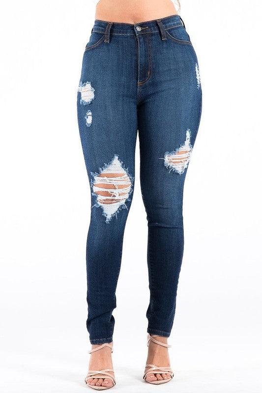 Kylie Skinny Jeans in Dark Wash - Jessiz Boutique