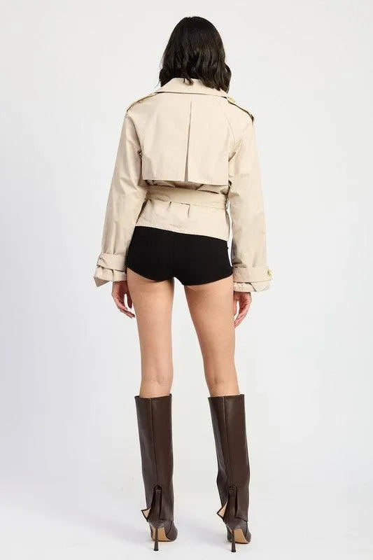 Layered Trench Style Jacket - Jessiz Boutique