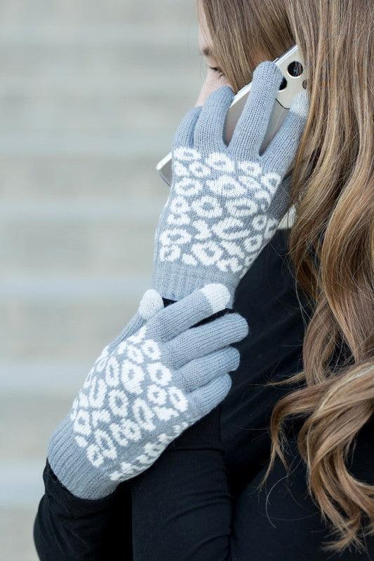 Leopard Stretch Touch Gloves - Jessiz Boutique