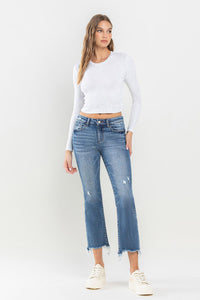 Lovervet Mid Rise Frayed Hem Jeans - Jessiz Boutique