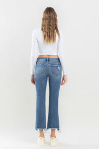 Lovervet Mid Rise Frayed Hem Jeans - Jessiz Boutique