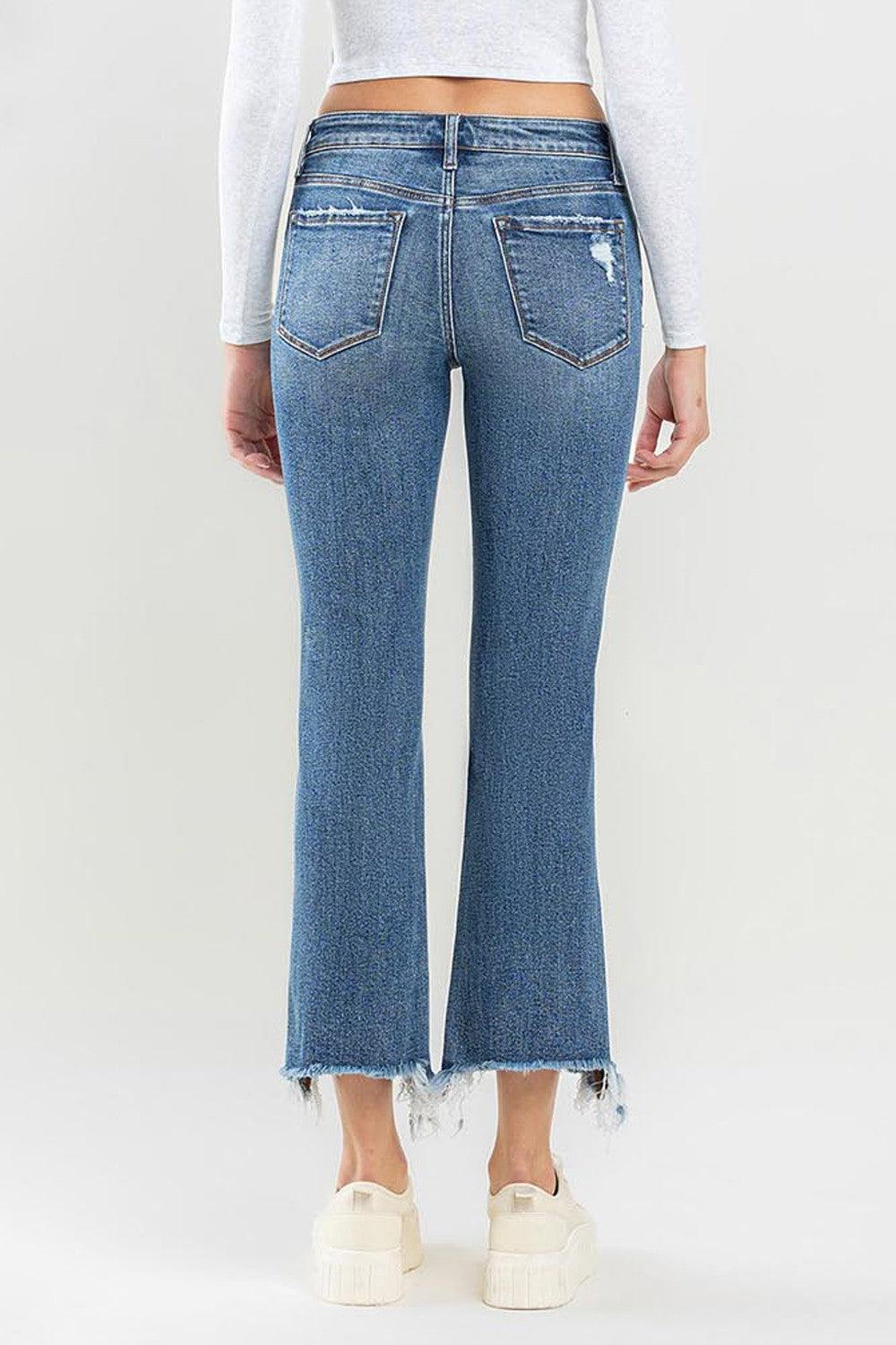 Lovervet Mid Rise Frayed Hem Jeans - Jessiz Boutique