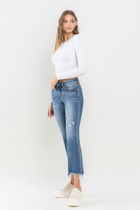 Lovervet Mid Rise Frayed Hem Jeans - Jessiz Boutique