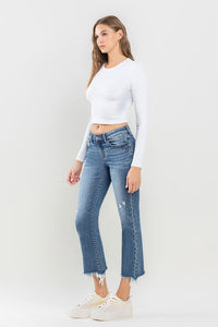 Lovervet Mid Rise Frayed Hem Jeans - Jessiz Boutique