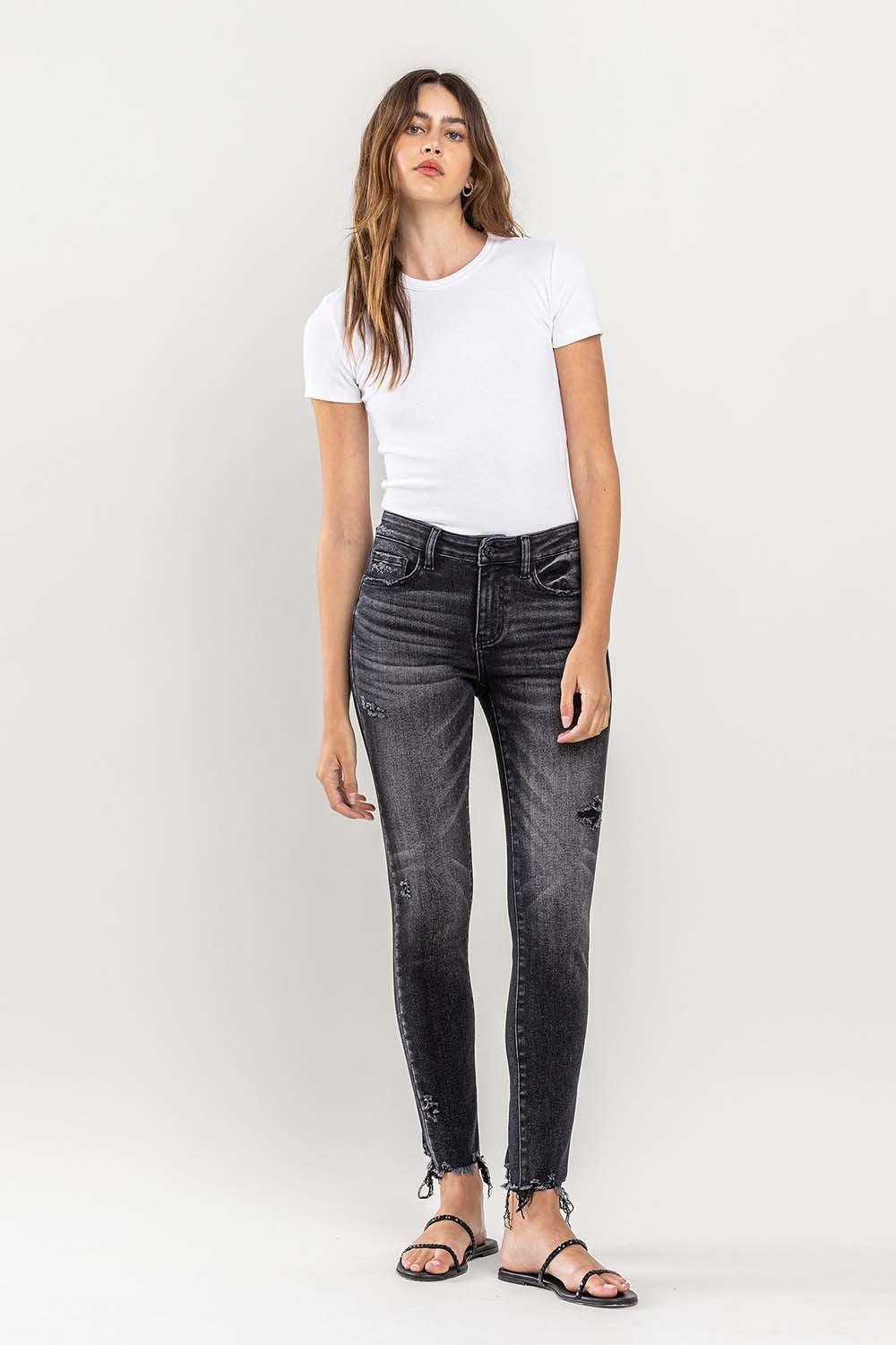 Lovervet Raw Hem Cropped Skinny Jeans - Jessiz Boutique