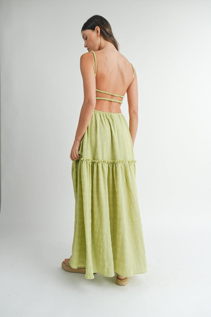 MABLE Cutout Waist Backless Maxi Dress - Jessiz Boutique
