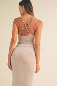 Mable Draped Detail Cami Midi Dress - Jessiz Boutique