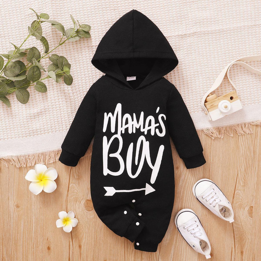 MAMA'S BOY Waffled Jumpsuit with Hood - Jessiz Boutique