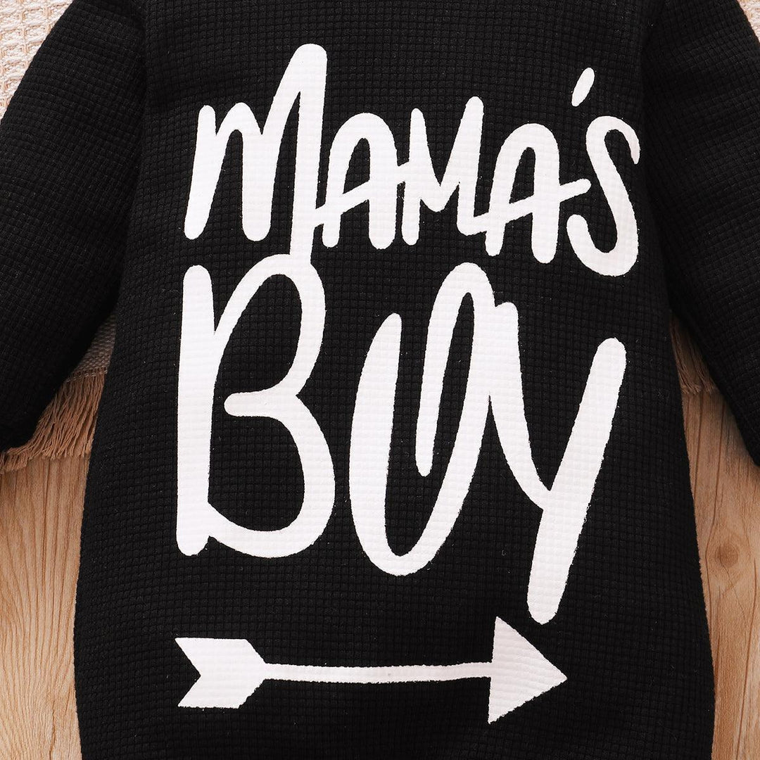 MAMA'S BOY Waffled Jumpsuit with Hood - Jessiz Boutique