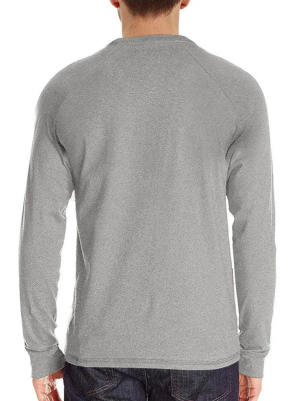 Men Casual Button Henley Long Sleeve - Jessiz Boutique