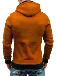 Men's Diagonal Zipper Long-Sleeved Hoodie - Jessiz Boutique