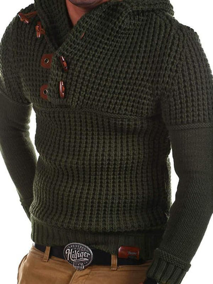 Men's Quarter Button Knit Sweater - Jessiz Boutique