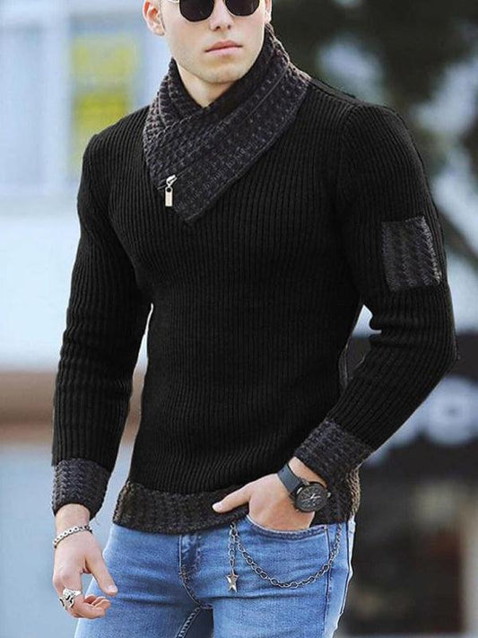 Men's Rib Shawl Collar Sweater - Jessiz Boutique