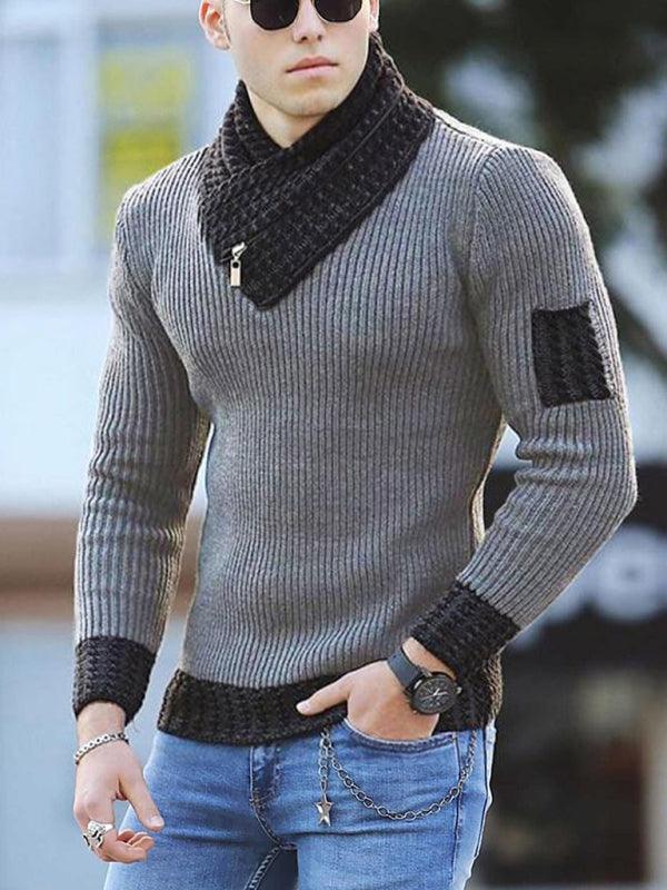 Men's Rib Shawl Collar Sweater - Jessiz Boutique