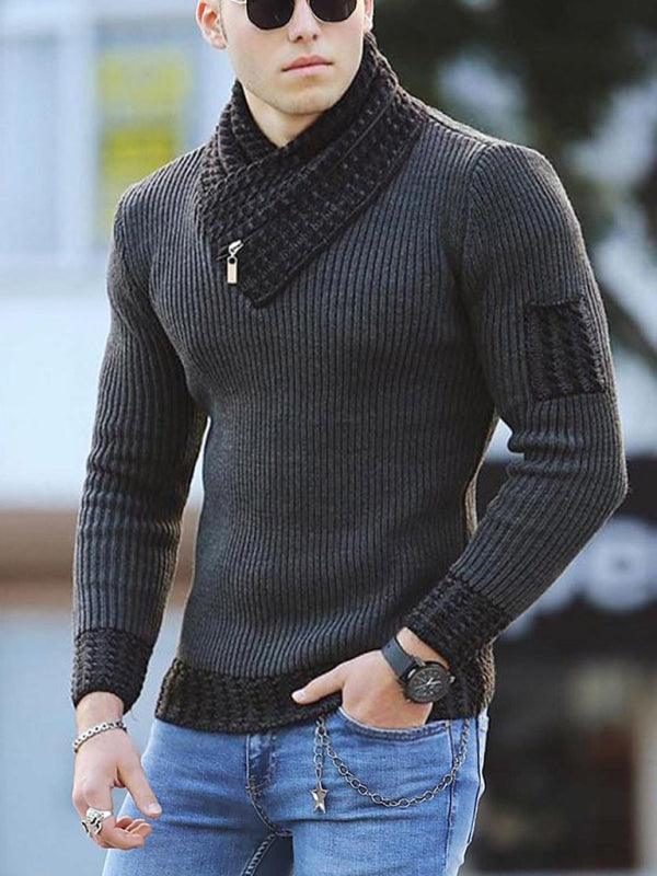 Men's Rib Shawl Collar Sweater - Jessiz Boutique