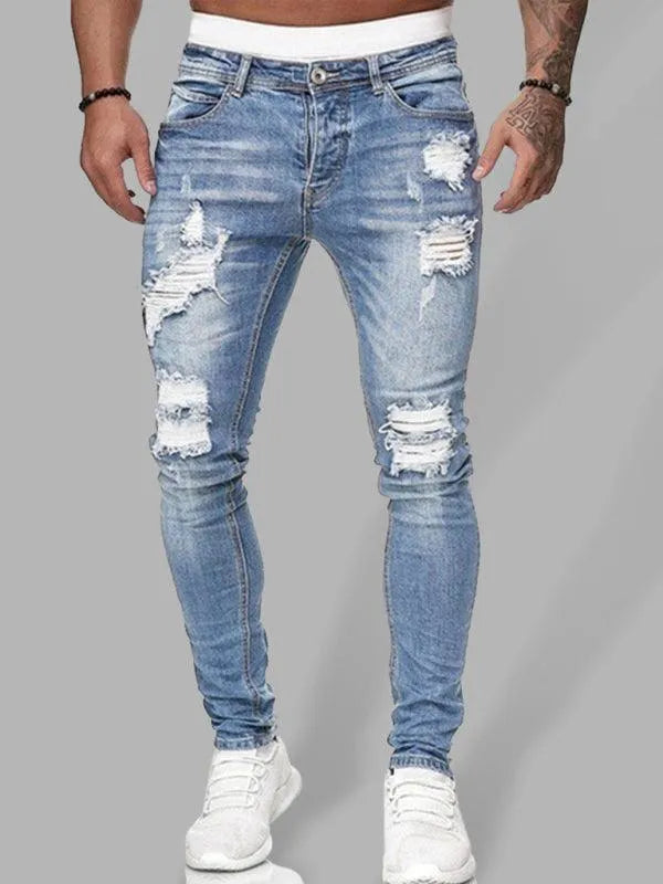 Men's Ripped Slim Skinny Jeans - Jessiz Boutique