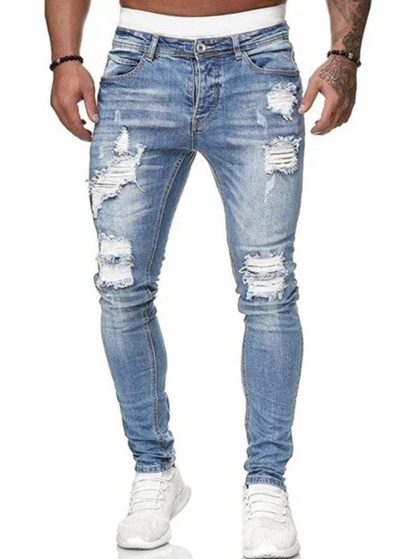 Men's Ripped Slim Skinny Jeans - Jessiz Boutique