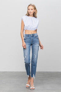 Mid Rise Slim Girlfriend Jeans - Jessiz Boutique