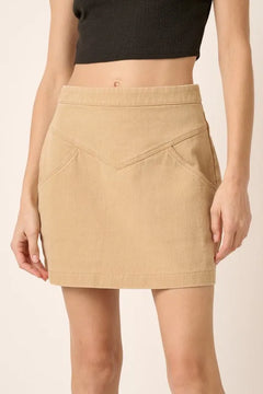 Mittoshop Zipper Back Twill Mini Skirt - Jessiz Boutique
