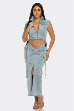 Modern Edge Denim Co-ord Set - Jessiz Boutique
