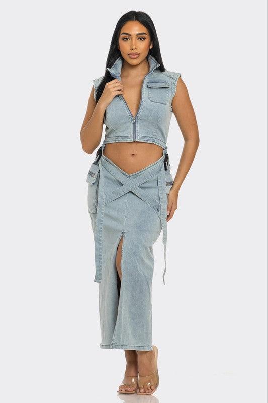 Modern Edge Denim Co-ord Set - Jessiz Boutique