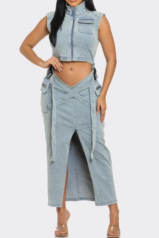 Modern Edge Denim Co-ord Set - Jessiz Boutique