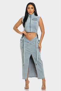 Modern Edge Denim Co-ord Set - Jessiz Boutique