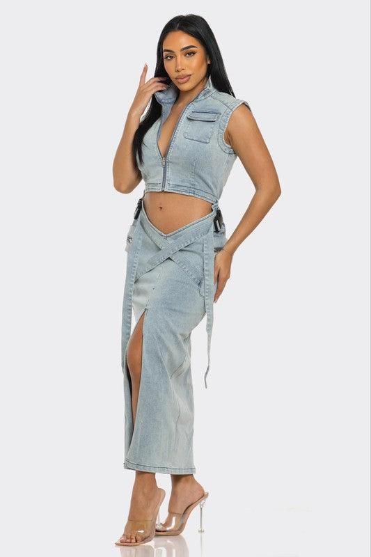 Modern Edge Denim Co-ord Set - Jessiz Boutique