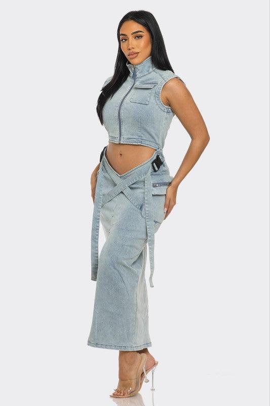 Modern Edge Denim Co-ord Set - Jessiz Boutique