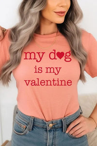 My Dog is My Valentine Graphic Tee - Jessiz Boutique