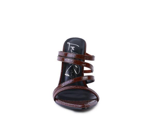 New Affair Croc Metal High Heeled Sandals - Jessiz Boutique