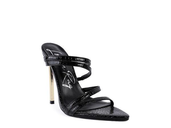 New Affair Croc Metal High Heeled Sandals - Jessiz Boutique