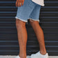 New Men's Ripped Denim Shorts Cropped Pants - Jessiz Boutique