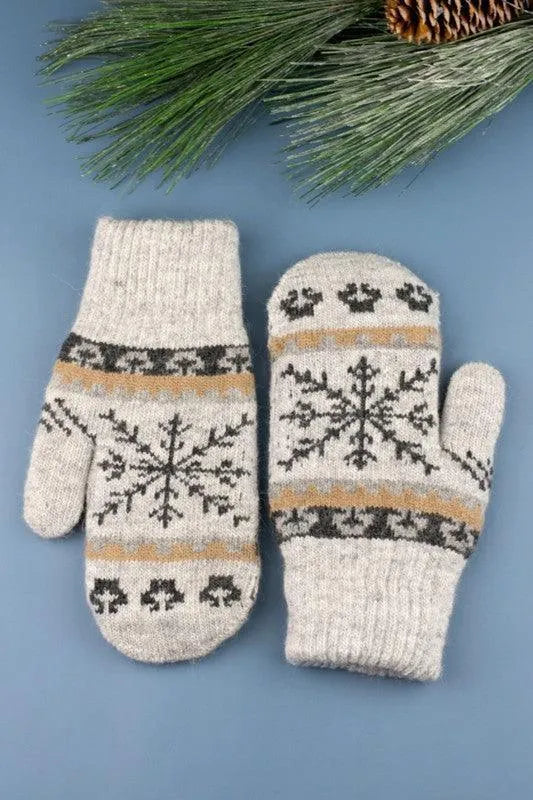 Nordic Snowflake Mittens - Jessiz Boutique