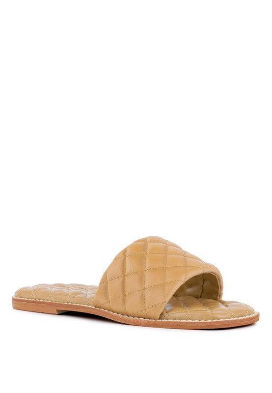 Odalta Handcrafted Quilted Summer Flats - Jessiz Boutique