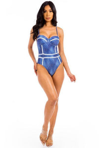 One Piece Swimwear Denim Appearance - Jessiz Boutique