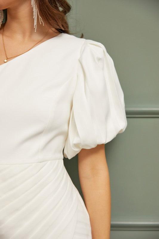 One Shoulder Ruffle Dress - Jessiz Boutique