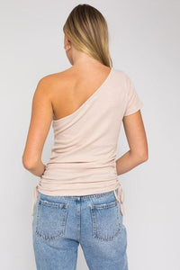 One Shoulder Side Rushing Top - Jessiz Boutique