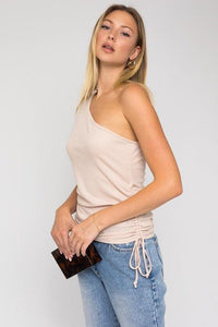 One Shoulder Side Rushing Top - Jessiz Boutique