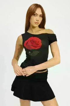 One Shoulder Slanted Top - Jessiz Boutique