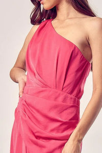 One Shoulder Wrap Dress - Jessiz Boutique